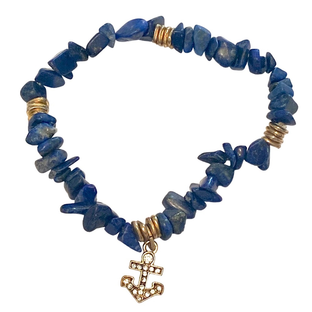 ANCHOR Bracelet Blue Stones